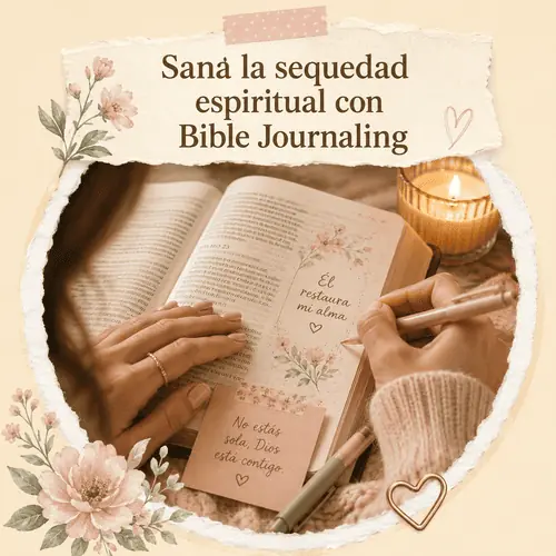 Encuentro 1 Vuelve a comenzar: página de Bible Journaling en español para retomar tu tiempo con Dios